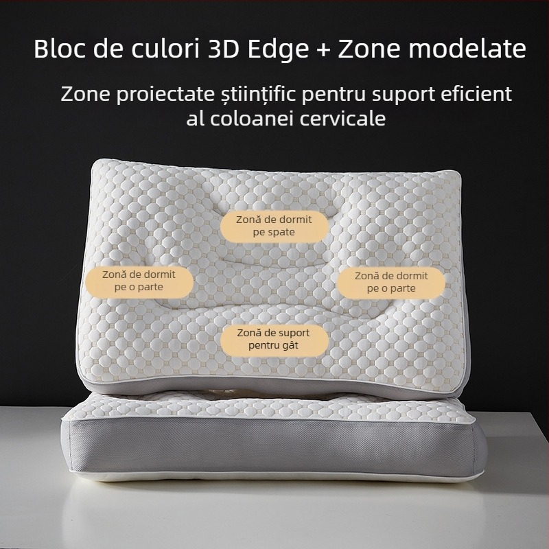 Water Cube pernă de gât respirabilă, cu suport cervical pentru somn, pernă dreptunghiulară cu umplutură velur, pentru adulți, utilizare individuală