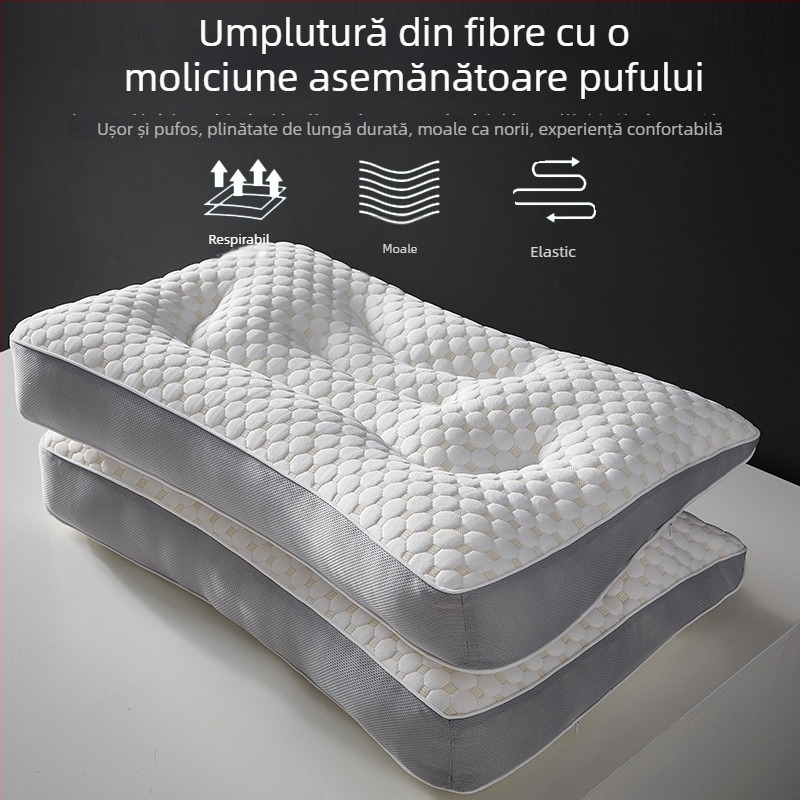 Water Cube pernă de gât respirabilă, cu suport cervical pentru somn, pernă dreptunghiulară cu umplutură velur, pentru adulți, utilizare individuală