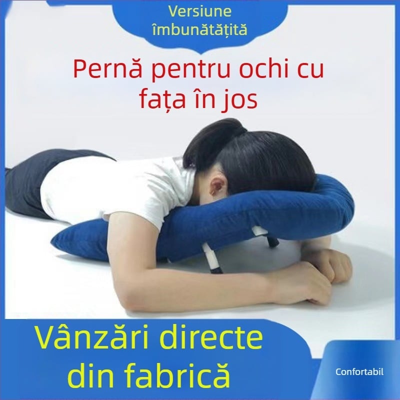 Perna de poziționare în decubit ventral după operație vitreo-retiniană, susținere pentru gât și umeri, anti-alunecare
