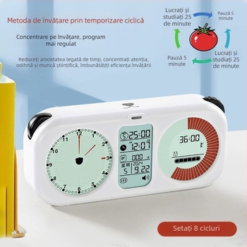 Cronometru vizual pentru învățare cu monitorizare a auto-disciplinei, ceas pentru copii, alarmă, dată și numărătoare inversă de 999 de zile