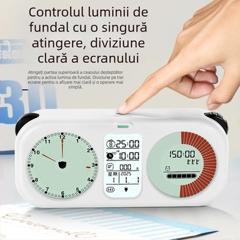 Cronometru vizual pentru învățare cu monitorizare a auto-disciplinei, ceas pentru copii, alarmă, dată și numărătoare inversă de 999 de zile