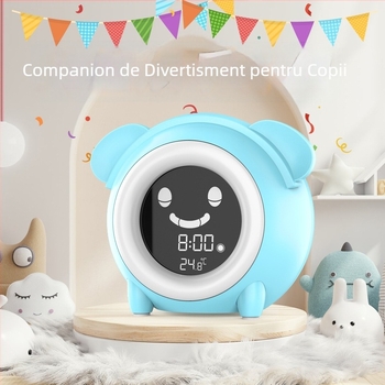 Ceas deșteptător cu un câine desen animat pentru copii și elevi, ceas electronic de birou cu LED