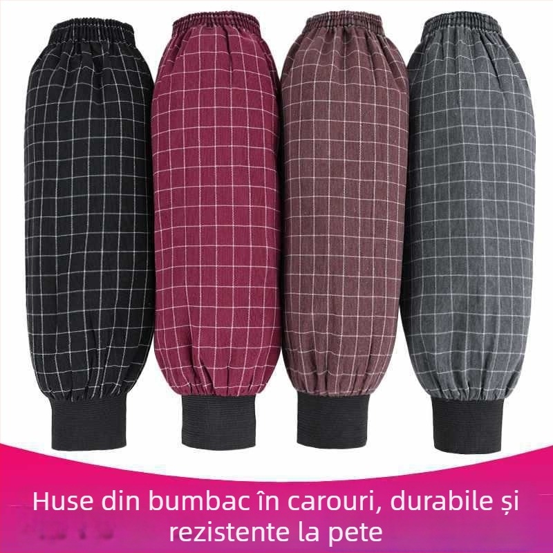 Manșete lungi din bumbac pentru bucătărie, unisex, protecție împotriva murdăriei, toamna-iarna