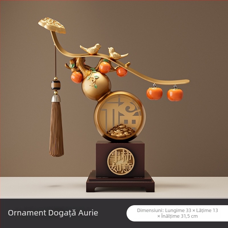 Ornament decorativ din rășină, în formă de gutuie, pentru sufragerie, decor luxos pentru mobilier TV și hol, cadou pentru casă nouă