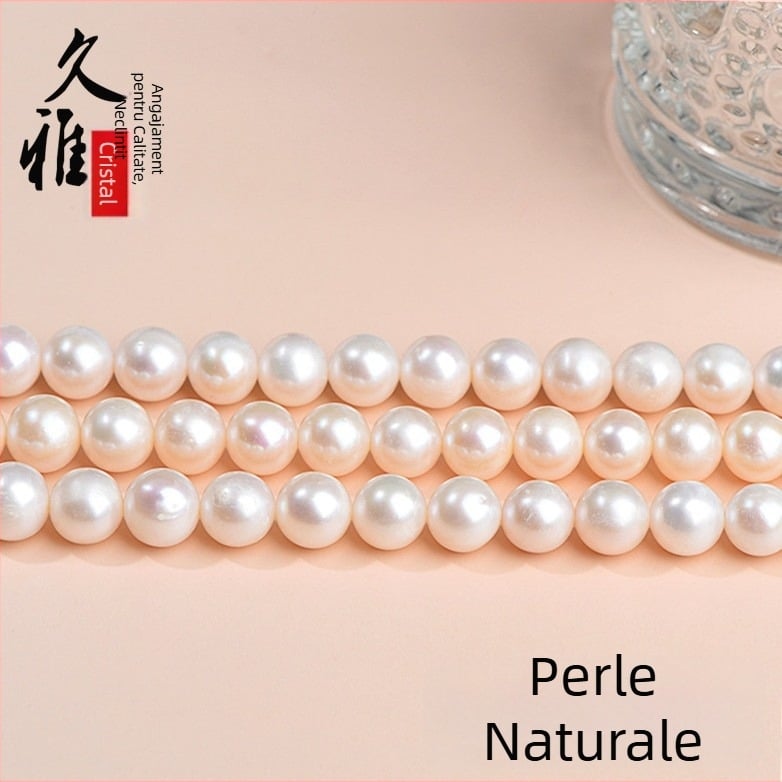 Perle naturale de apă dulce, mărgele libere, perle rotunde pentru bijuterii DIY, componente pentru colier
