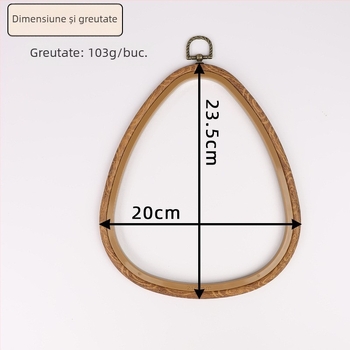 Ramă de broderie în formă de picătură de apă, lemn imitativ, ramă ABS pentru broderie cu cruci, mai multe modele, stil modern