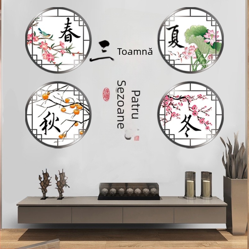CH69039 Mural PVC pentru sufragerie — artă decorativă de perete, stil modern minimalist