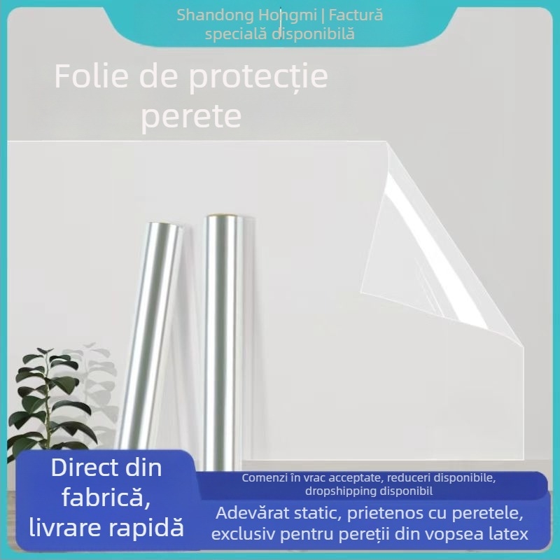 Folie protector transparentă pentru perete, anti-statice, impermeabilă, autocolant pentru pereți pentru bucătărie și plăci ceramice