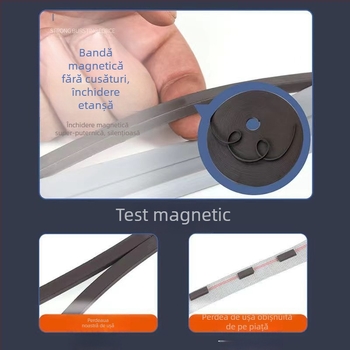 Perdea magnetică pentru ușa de intrare cu plasă anti-țânțari, perdea magnetică autoadezivă pentru uz casnic și comercial, respirabilă, protecție împotriva muștelor