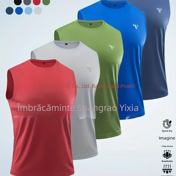 Howeao Maieu sport masculin fără mâneci — uscare rapidă, ușor, absorbție de umidă, pentru alergare, drumeții și baschet