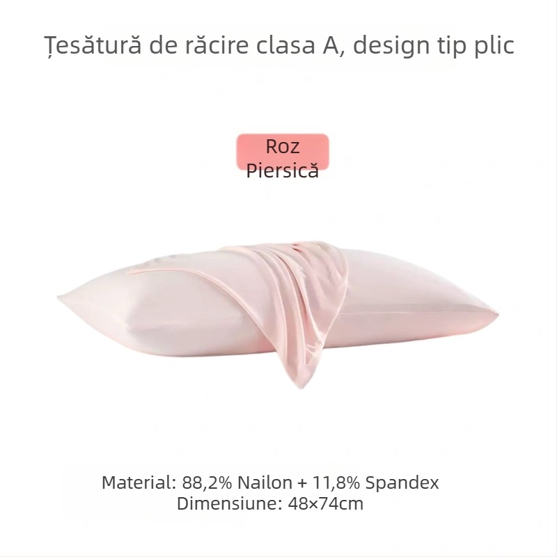 Husă de pernă Ice Silk cu căptușeală din nylon, Clasa A, pentru învelișul nucleului pernei, vară