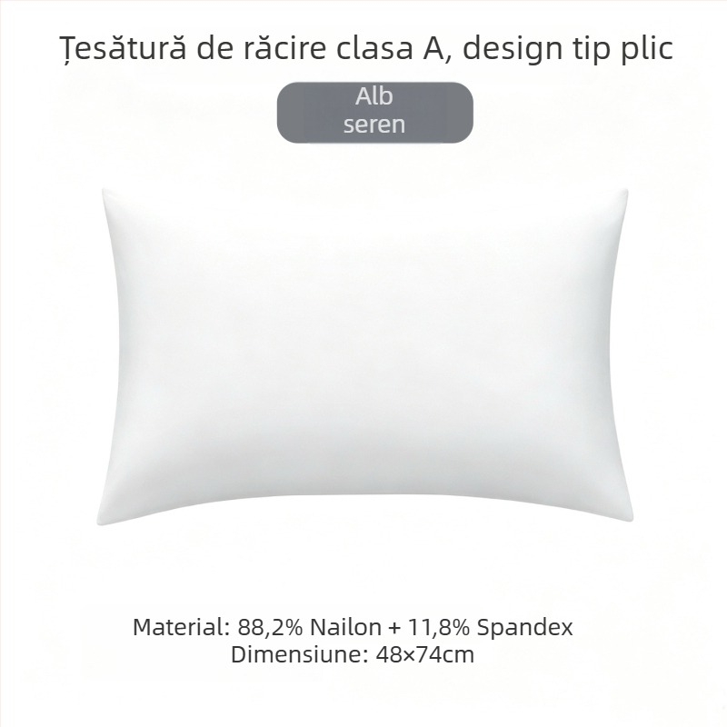 Husă de pernă Ice Silk cu căptușeală din nylon, Clasa A, pentru învelișul nucleului pernei, vară