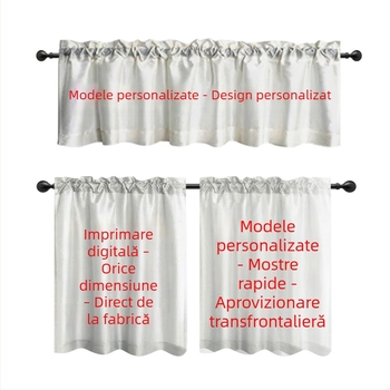Set de 2 perdele florale cu păun, imprimare digitală 3D, decorative și cu umbrire, model diamant