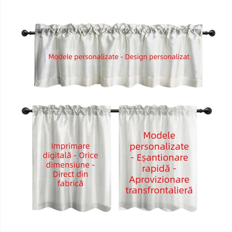 Cortine cu imprimeu de plante verzi și copaci, pentru living și dormitor, blackout, stil modern minimalist, semi-umbrire 40–70%