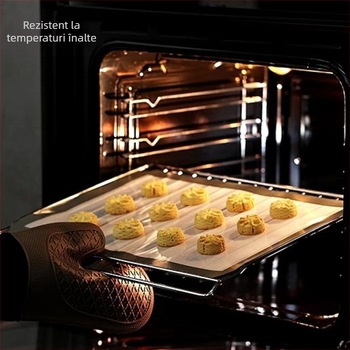 Covoraș de copt din silicon, 42 × 29,5 cm, mat pentru cuptor, rezistent la temperaturi înalte, bucătărie