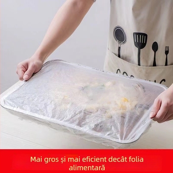 Folie alimentară de unică folosință și saci de depozitare pentru uz casnic, compatibile cu farfurii mari