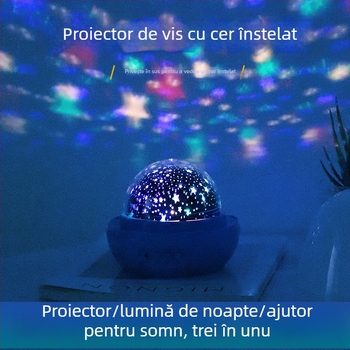 Lampă căpșună cu cer înstelat, lampă de veghe rotativă cu proiecție, prietenoasă cu ochii – cadou pentru ziua de naștere a copiilor