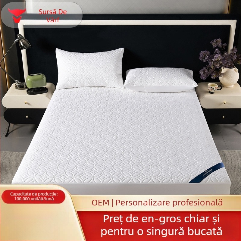 Protecție pentru saltea cu design din monede de cupru și umplutură din bumbac, impermeabilă, pentru toate anotimpurile, antialunecare, respirabilă, rezistentă la urină, acoperire completă a saltelei