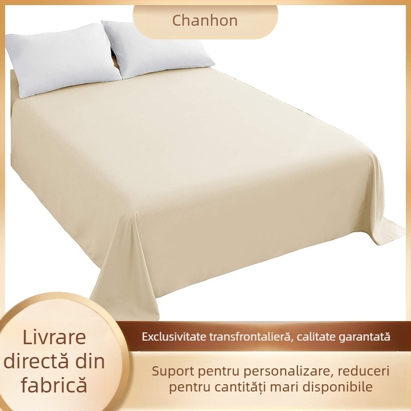 Set lenjerie de pat din microfibră cu cearșaf cu elastic, cearșaf de deasupra și fețe de pernă
