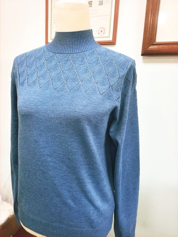 Pulover tricotat pentru bază, pentru femei, cu mâneci lungi, guler semi-înalt, croială slim, modern și cald pentru toamnă-iarnă