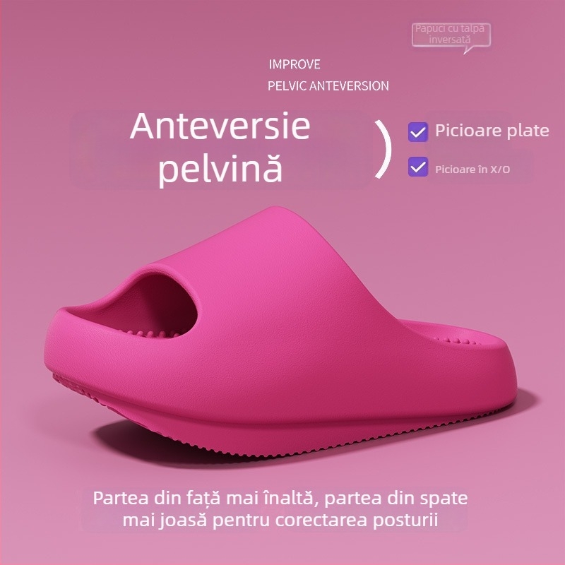 Sandale pentru femei cu arc de susținere și corecție a înclinării pelvine înainte, talpă de 4 cm, pentru interior și exterior, vară.