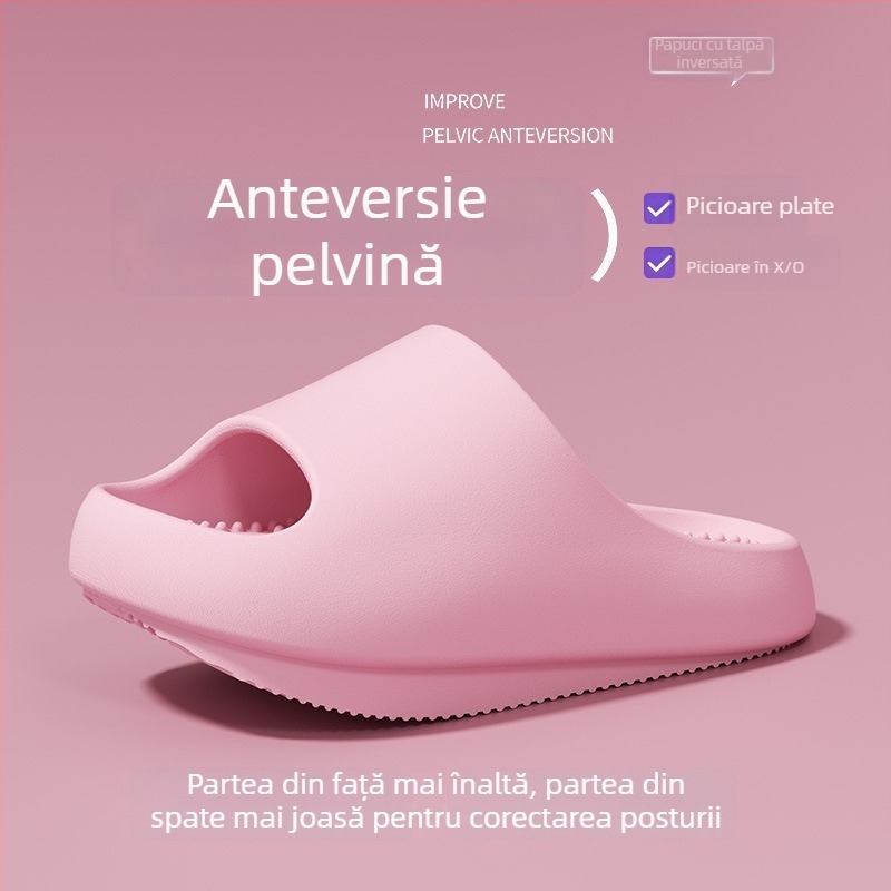 Sandale pentru femei cu arc de susținere și corecție a înclinării pelvine înainte, talpă de 4 cm, pentru interior și exterior, vară.