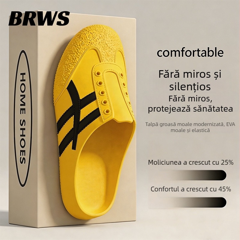 Șlapi pentru femei cu talpă groasă, vârf închis, talpă antiderapantă, încălțăminte de vară, versatile și moderne.