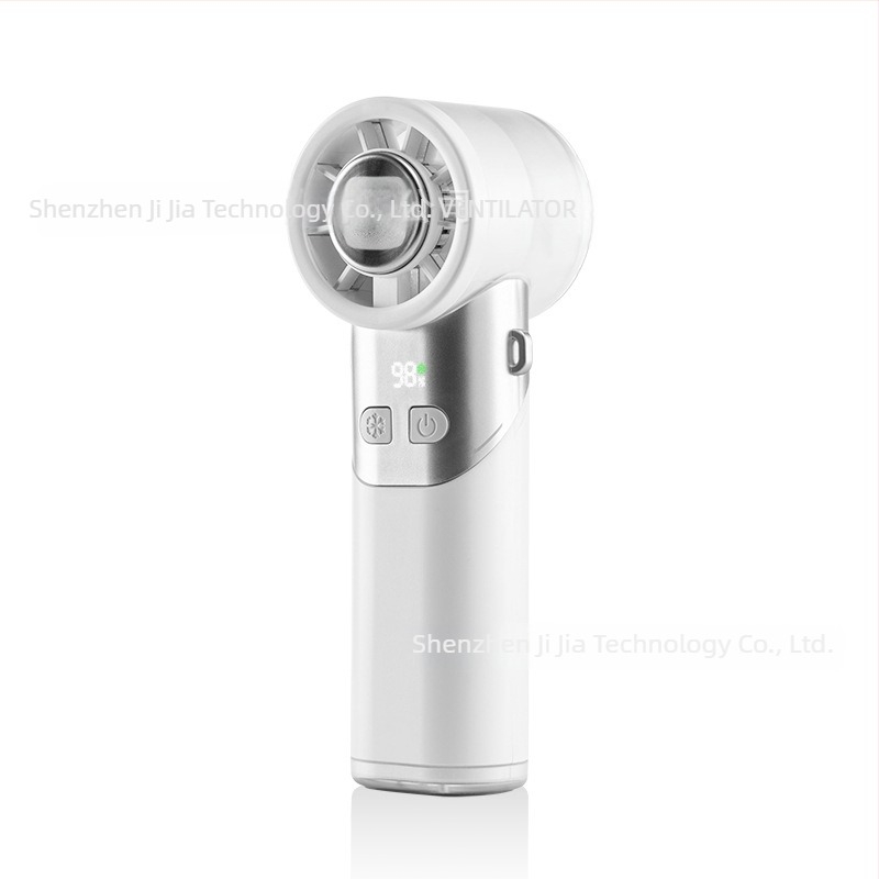 Ventilator de mână pentru răcire rapidă, pliabil și portabil, cu baterie încorporată – ventilator turbo cu răcire pe bază de semiconductor