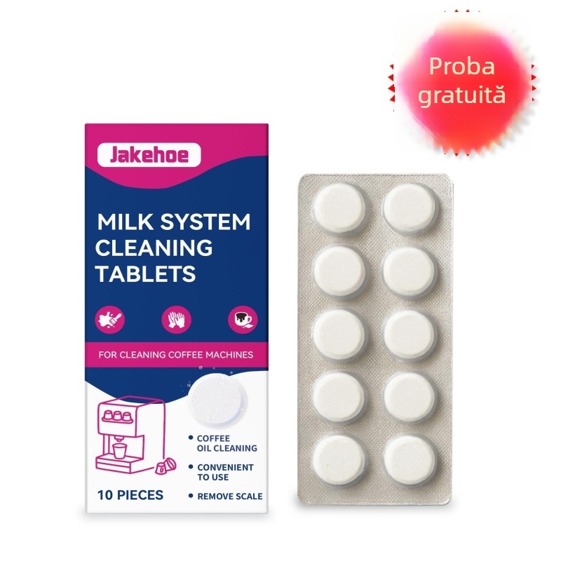 Jakehoe tablete pentru curățarea sistemului de lapte pentru espressoare – curățare zilnică, detergent universal pentru uz comercial și casnic