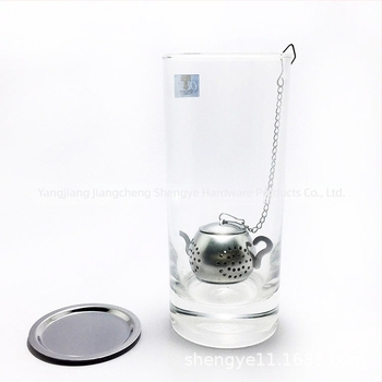 Filtru de ceai din oțel inoxidabil 304 auriu, bilă de ceai și accesorii pentru ceainic cu cană ceramică