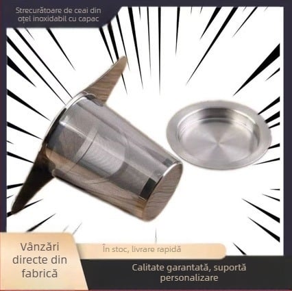 Filtru de ceai din oțel inoxidabil cu mâner dublu