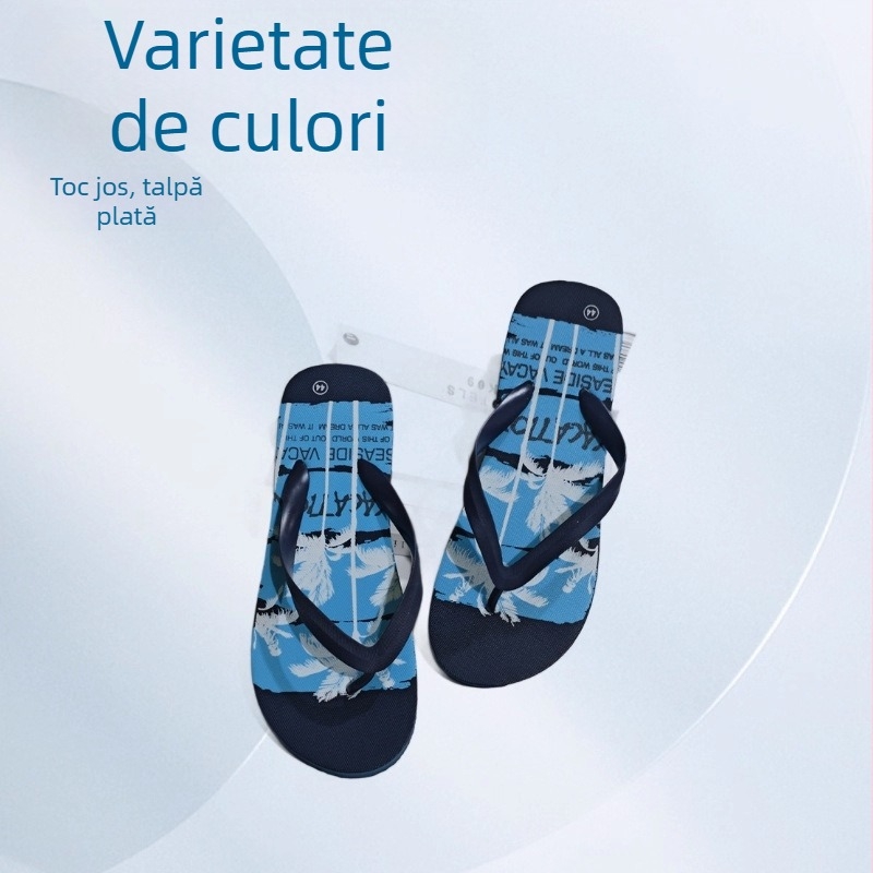Flip-flops pentru bărbați, vară, exterior, talpă moale, antiderapante, confortabile pentru plajă