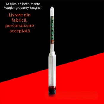 Alcoolometru portabil din sticlă, măsurare precisă 0–100° pentru băuturi
