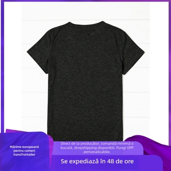 Tricou damă casual cu mânecă scurtă și guler rotund, imprimeu vulpe drăguță și flori - temă animalieră, portocaliu aprins