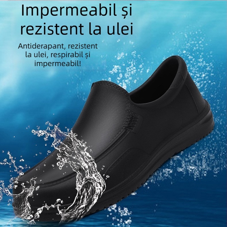 Pantofi bărbați din piele, respirabili, pentru toamnă – stil business casual, croi confortabil