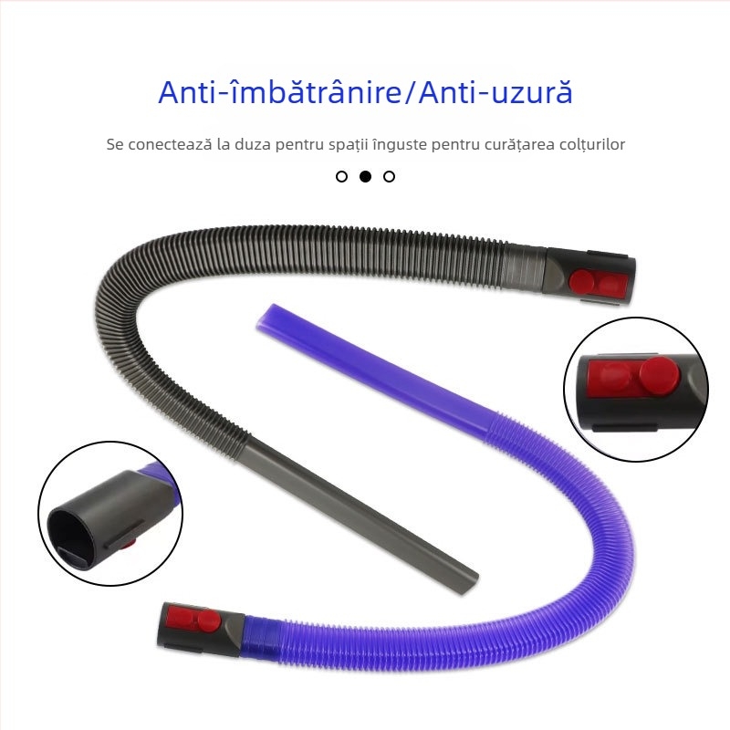 Accesorii pentru aspirator Dyson V7-V15: furtun de curățare pentru uscător și duză plată pentru spații înguste