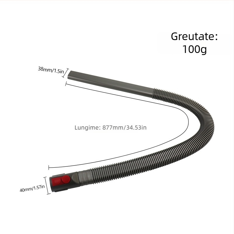 Accesorii pentru aspirator Dyson V7-V15: furtun de curățare pentru uscător și duză plată pentru spații înguste