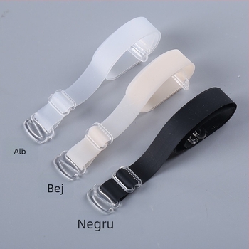 Bretele de sutien din silicon, de 1,5 cm, transparente