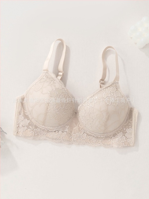 Tume Xiyin sutien push-up dantelat cu inel metalic, bretele reglabile, cupă 3/4, respirabil, lenjerie sexy pentru femei