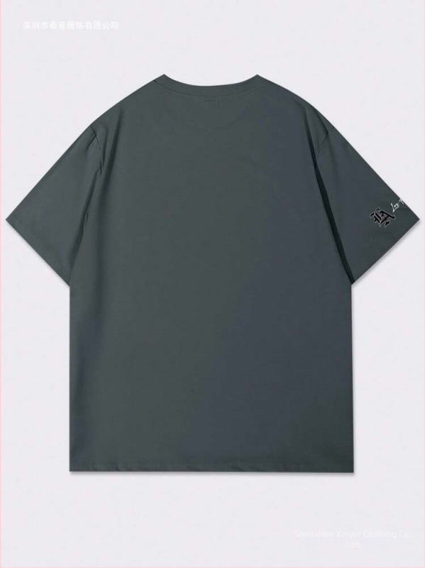 Manfinity LEGND Tricou bărbătesc din bumbac, imprimeu simplu cu logo, guler rotund, mâneci scurte