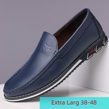 KLKYKO Pantofi fără șireturi pentru bărbați, casual loafers, mărimi mari 38-48, din piele, confortabili pentru condus și purtare zilnică