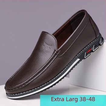 KLKYKO Pantofi fără șireturi pentru bărbați, casual loafers, mărimi mari 38-48, din piele, confortabili pentru condus și purtare zilnică