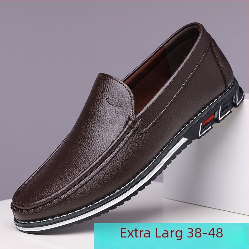 KLKYKO Pantofi fără șireturi pentru bărbați, casual loafers, mărimi mari 38-48, din piele, confortabili pentru condus și purtare zilnică