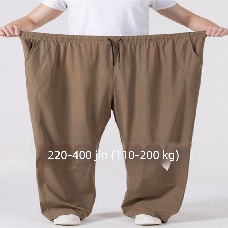 Pantaloni casual 9XL pentru bărbați, din amestec de bumbac, croială dreaptă, pentru toate anotimpurile