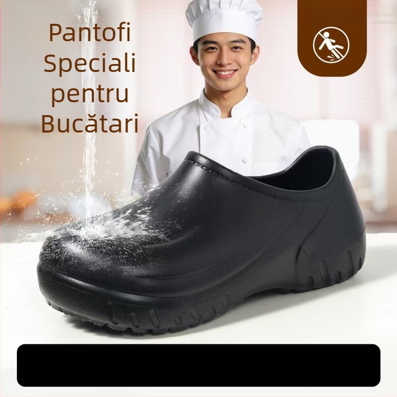 Pantofi noi de bucătărie pentru bărbați: impermeabili, antiderapanti, rezistenți la ulei, destinați bucătăriei, durabili pentru stat în picioare, încălțăminte de lucru