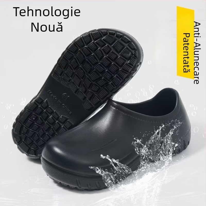 Pantofi noi de bucătărie pentru bărbați: impermeabili, antiderapanti, rezistenți la ulei, destinați bucătăriei, durabili pentru stat în picioare, încălțăminte de lucru