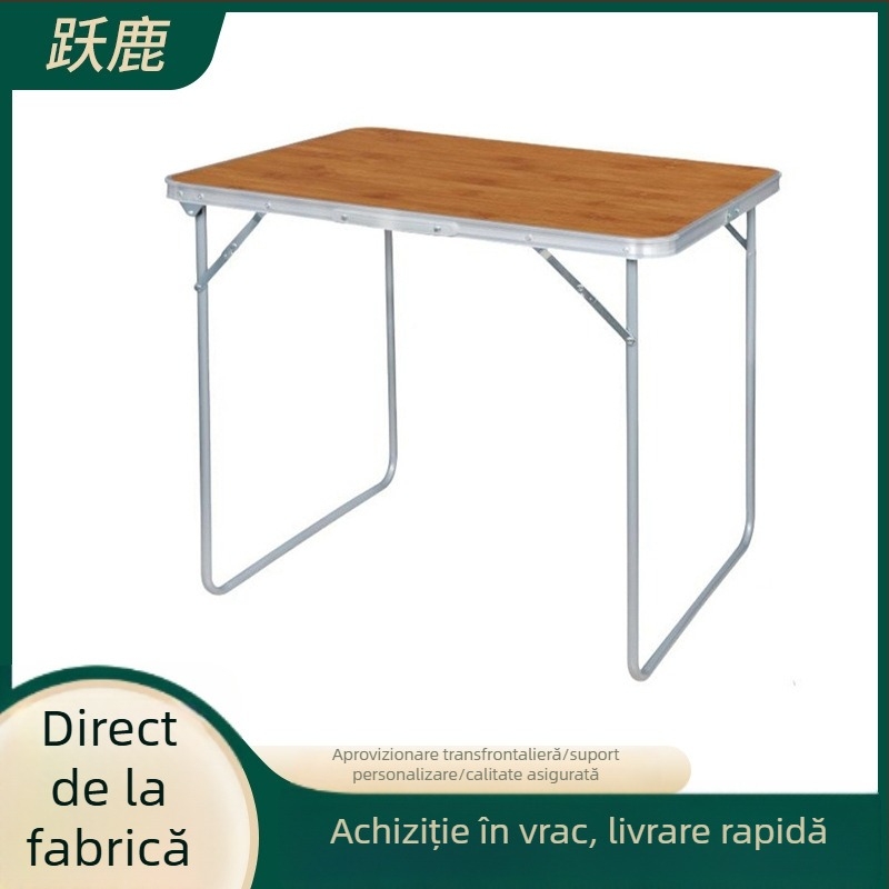 Rena masă pliabilă pentru exterior și uz casnic, cadru din oțel cu conținut înalt de carbon, dimensiuni 80×60×70 cm