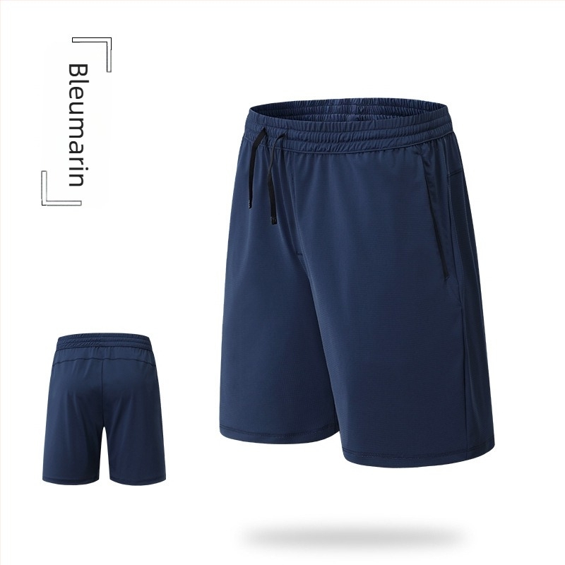 Șorturi sport masculine de vară, croială lejeră, amestec nylon-elastan, talie medie