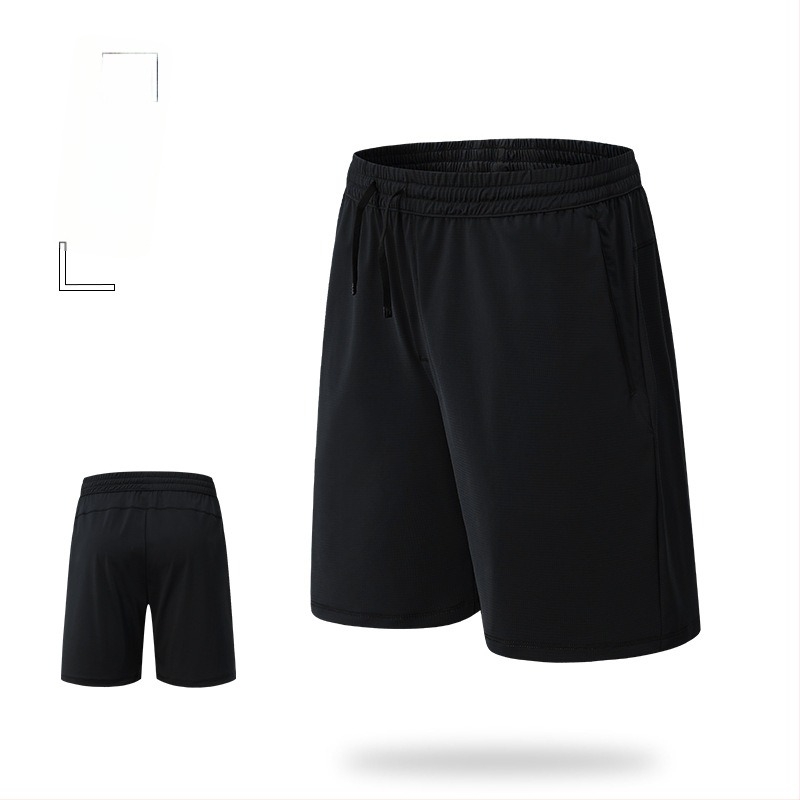 Șorturi sport masculine de vară, croială lejeră, amestec nylon-elastan, talie medie