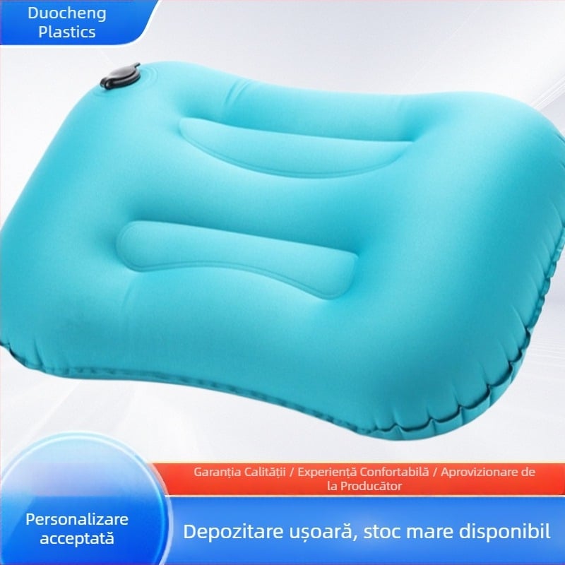 Pernă gonflabilă pentru gât din TPU, pentru camping în aer liber și călătorii, în formă U, cu posibilitatea adăugării unui logo